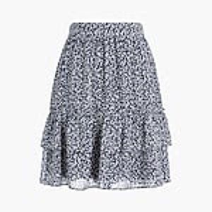 J. Crew - RUFFLE MINI SKIRT. navy. Medium. NWT